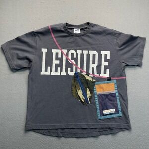 Breeze Youth Graphic T Shirt Cotton Gray Leisure Utility Pocket 140 Streetwear